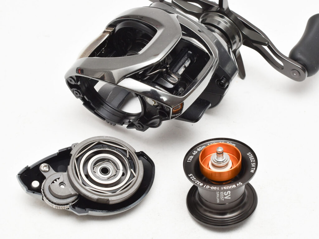 ダイワ スティーズsv tw 純正ハンドルノブ 美品 　　　検索( ジリオン リョウガ　タトゥーラ　スティーズA　イグジスト ルビアス DAIWA 24スティーズSV TW 100 xh美品 ハンドルノブ改 DAIWA 24スティーズSV